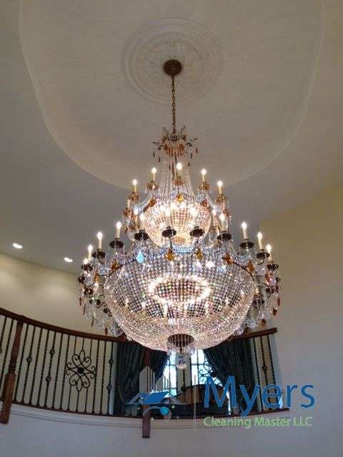 Commercial chandelier cleaning